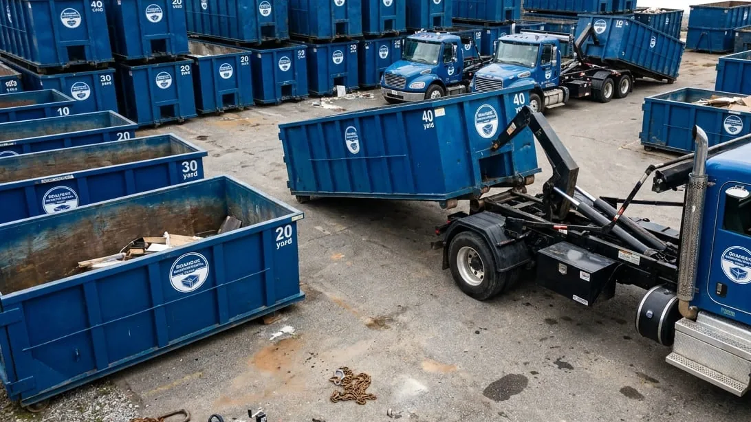 Roll-off dumpster delivery serving Glenvar, Virginia from Roanoke Roll-off dumpster delivery serving Glenvar, Virginia from Roanoke